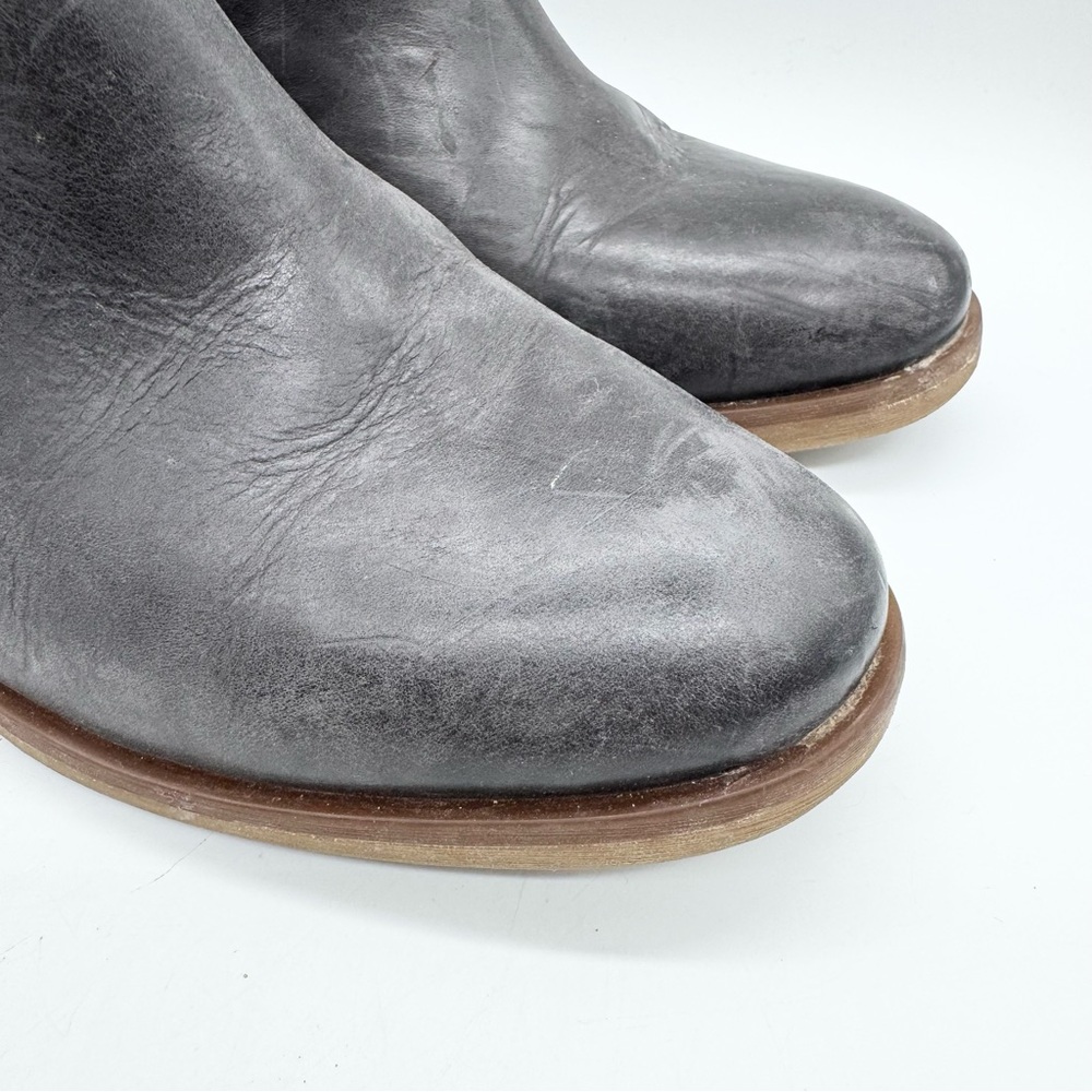 KORKS by Kork-Ease Tea Chelsea Booties Dark Grey Stacked Heel Minimalist‎ Office - Picture 3 of 11